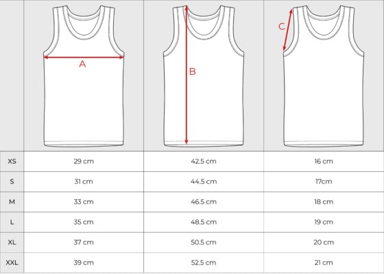 Baron Filou Tank Top Lady_Size chart